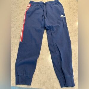 Adidas Blue and Red Jogger Sweatpants